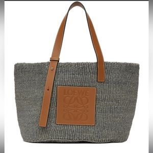 LOEWE basket bag (grey and tan Ibiza) AUTHENTIC